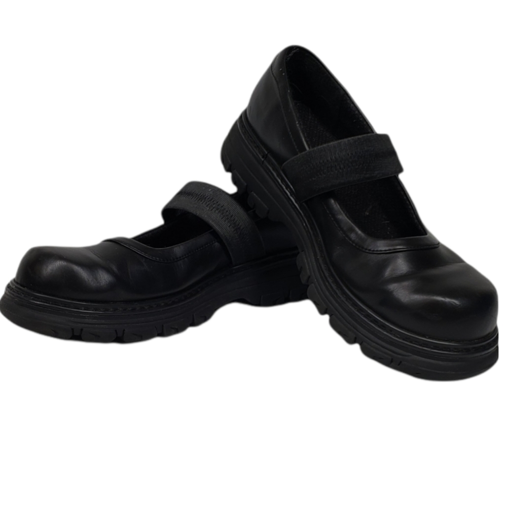 Vintage Y2K Black Chunky Sole Mary Janes Size 9
